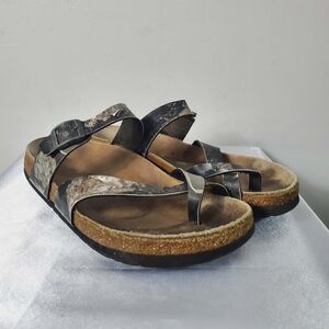 🌺Papillio By Birkenstock Mayari Gray White Leather Sandal